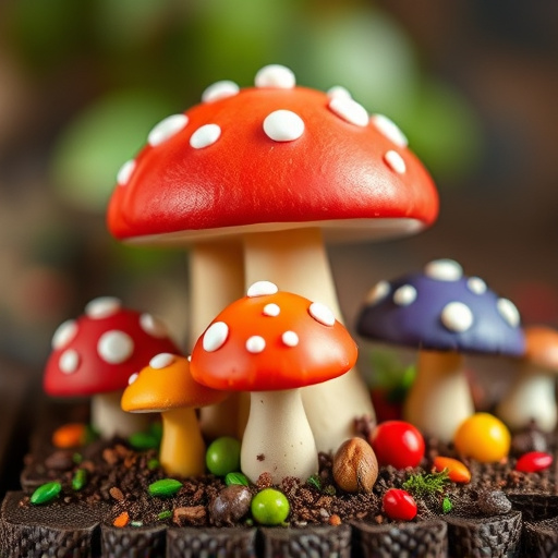 Colorful Magic Mushroom Chocolates