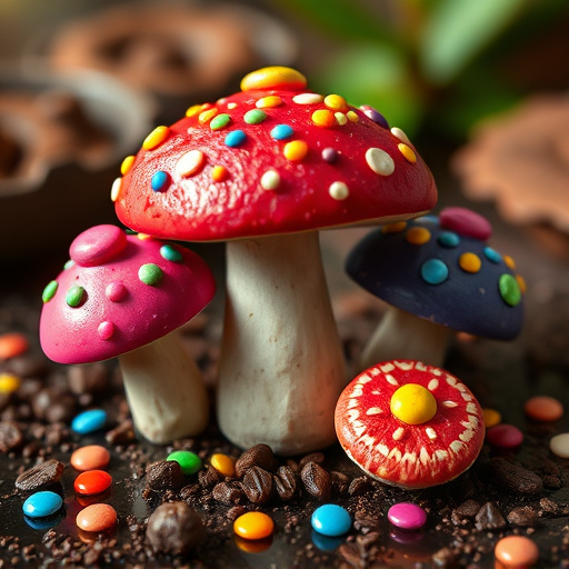 Colorful Magic Mushroom Chocolates