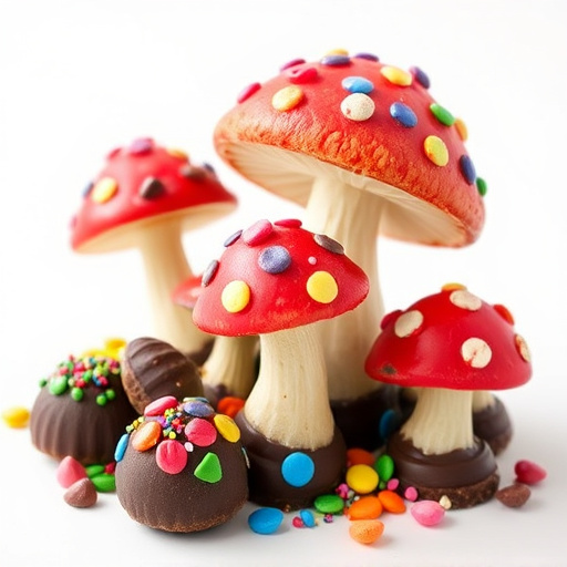 Colorful Magic Mushroom Chocolates
