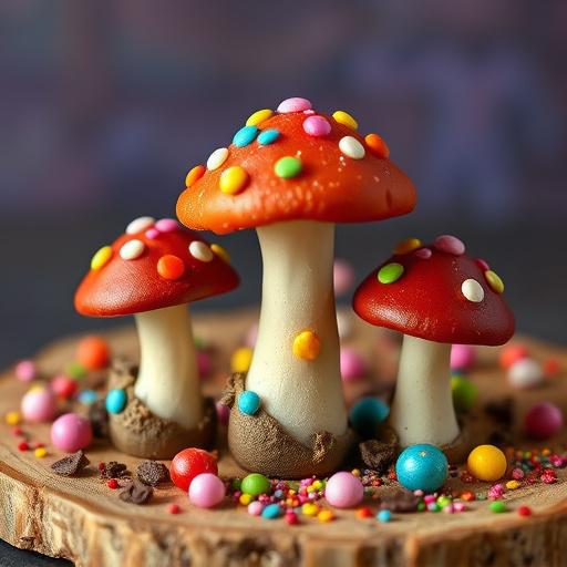 Colorful Magic Mushroom Chocolates