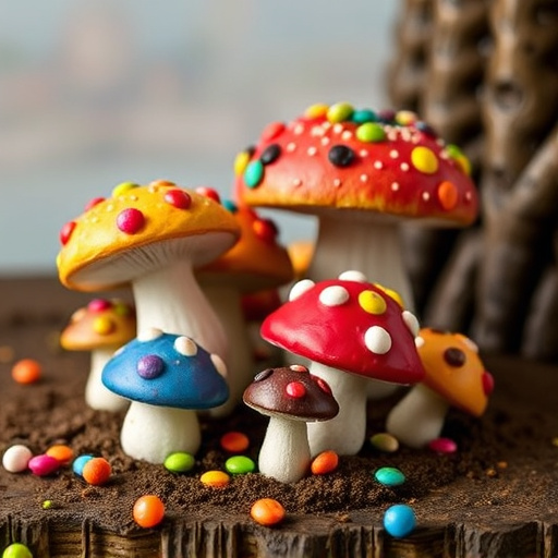 Colorful Magic Mushroom Chocolates