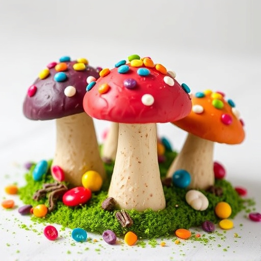 Colorful Magic Mushroom Chocolates