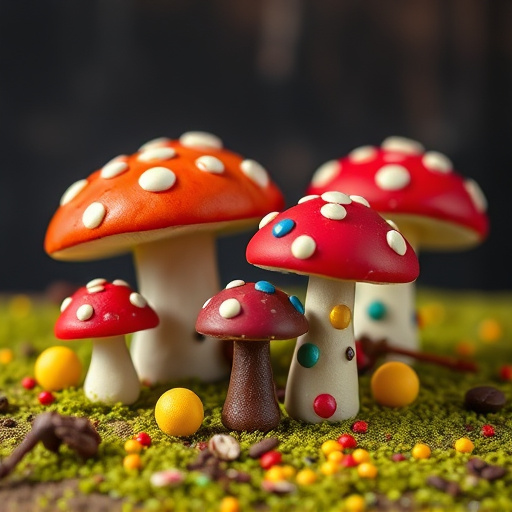 Colorful Magic Mushroom Chocolates