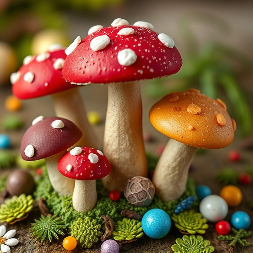 Colorful Magic Mushroom Chocolates