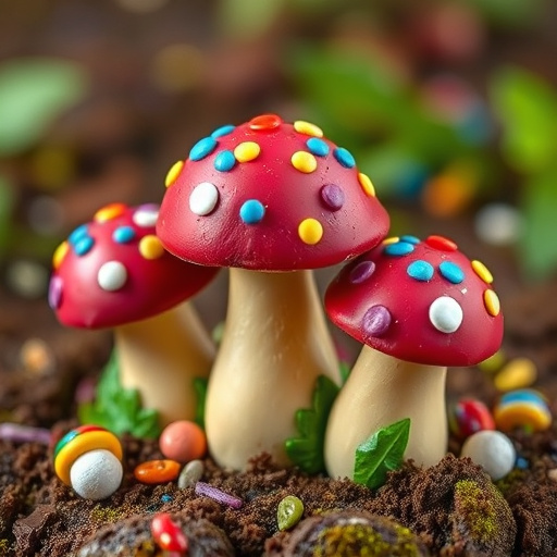 Colorful Magic Mushroom Chocolates