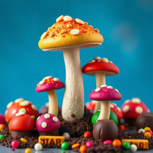Colorful Magic Mushroom Chocolates