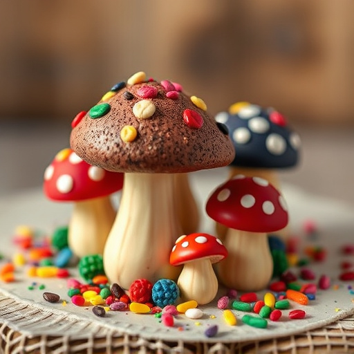 Colorful Magic Mushroom Chocolates