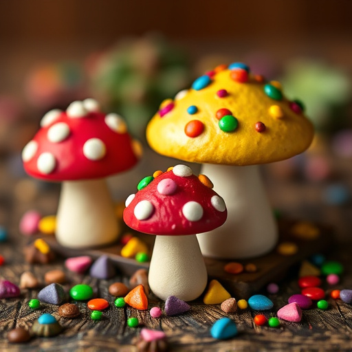 Colorful Magic Mushroom Chocolates