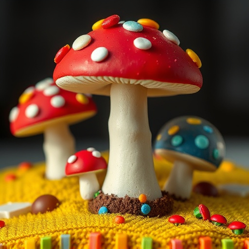Colorful Magic Mushroom Chocolates