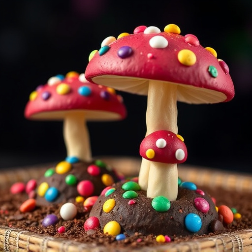 Colorful Magic Mushroom Chocolates