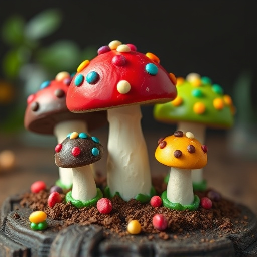 Colorful Magic Mushroom Chocolates