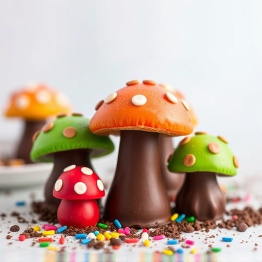 Colorful Magic Mushroom Chocolates