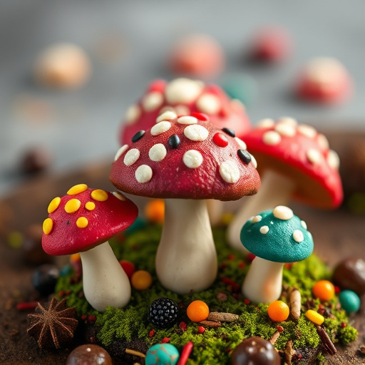 Colorful Magic Mushroom Chocolates