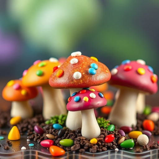 Colorful Magic Mushroom Chocolates