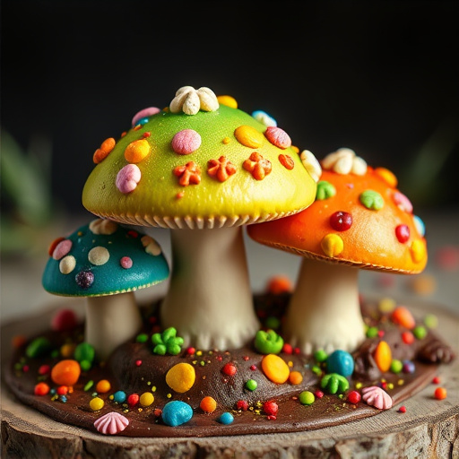 Colorful Magic Mushroom Chocolates