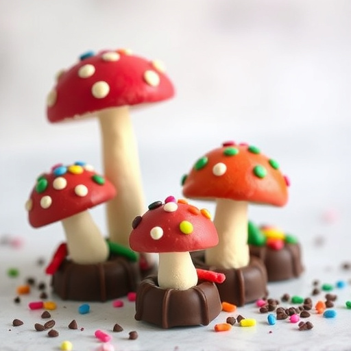 Colorful Magic Mushroom Chocolates