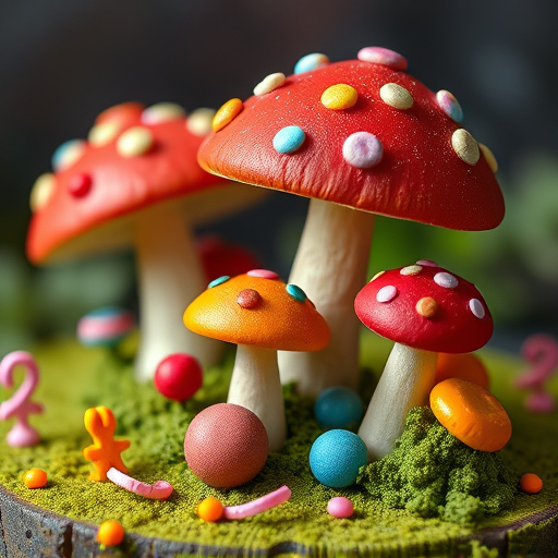 Colorful Magic Mushroom Chocolates