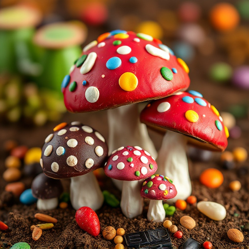 Colorful Magic Mushroom Chocolates