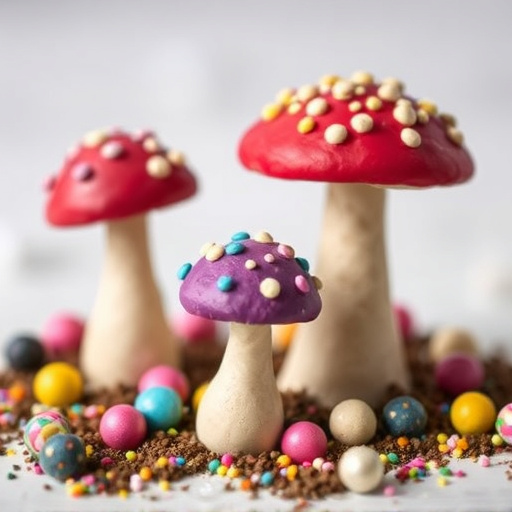 Colorful Magic Mushroom Chocolates