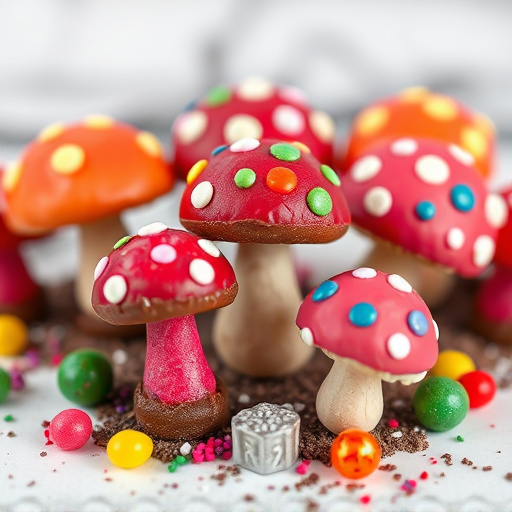 Colorful Magic Mushroom Chocolates