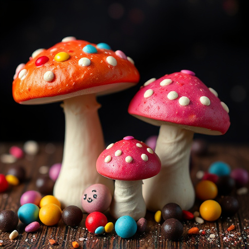 Colorful Magic Mushroom Chocolates