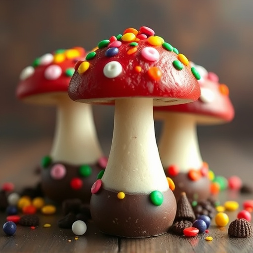 Colorful Magic Mushroom Chocolates