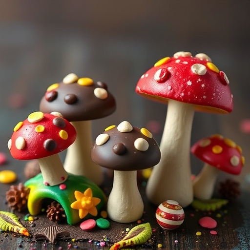 Colorful Magic Mushroom Chocolates