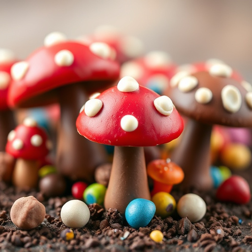 Colorful Magic Mushroom Chocolates
