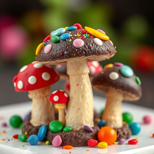 Colorful Magic Mushroom Chocolates