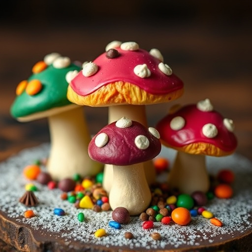 Colorful Magic Mushroom Chocolates