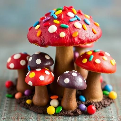 Colorful Magic Mushroom Chocolates