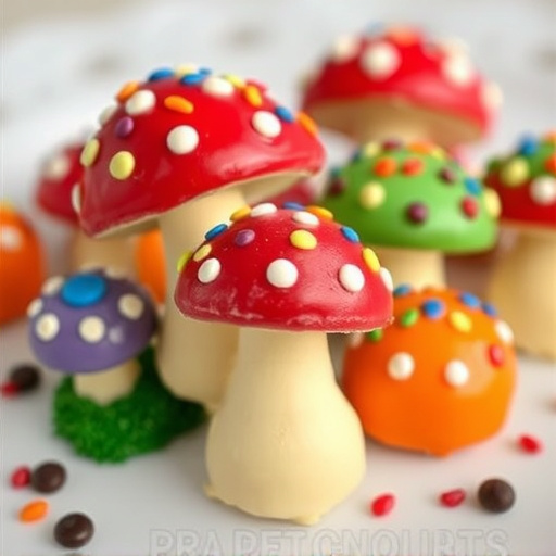 Colorful Magic Mushroom Chocolates