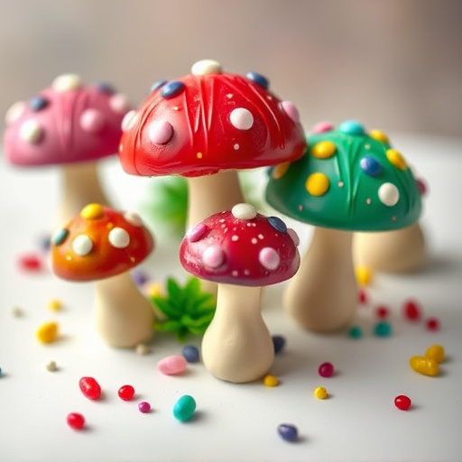 Colorful Magic Mushroom Chocolates