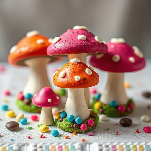 Colorful Magic Mushroom Chocolates