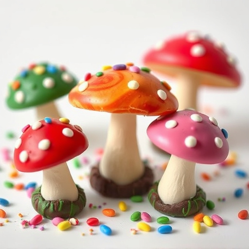 Colorful Magic Mushroom Chocolates