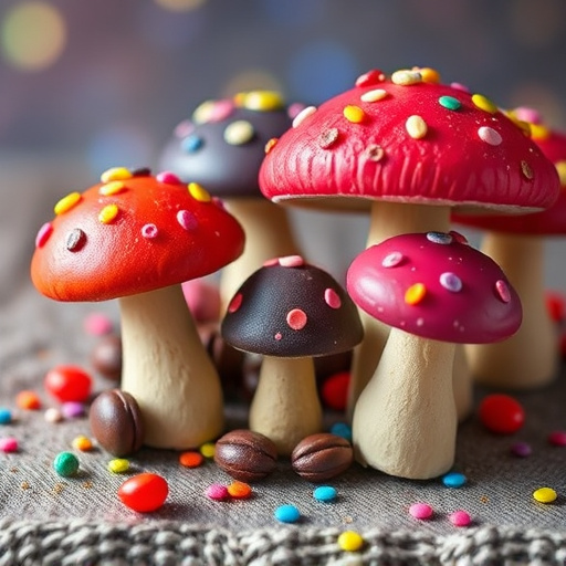 Colorful Magic Mushroom Chocolates