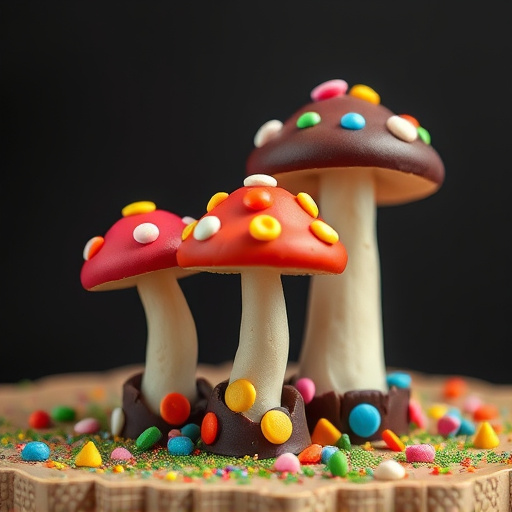 Colorful Magic Mushroom Chocolates