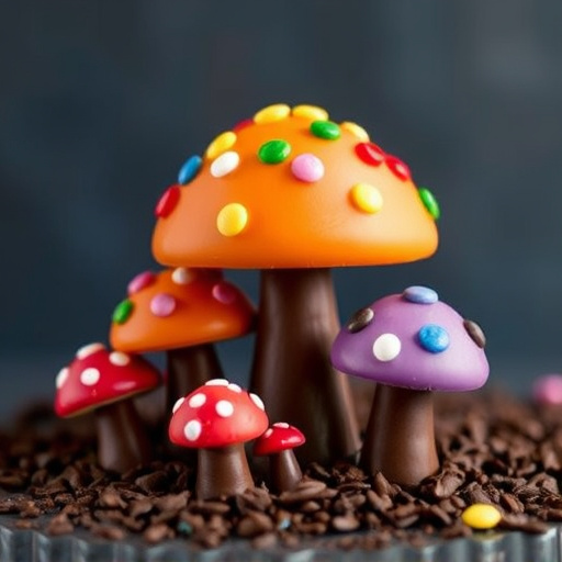 Colorful Magic Mushroom Chocolates