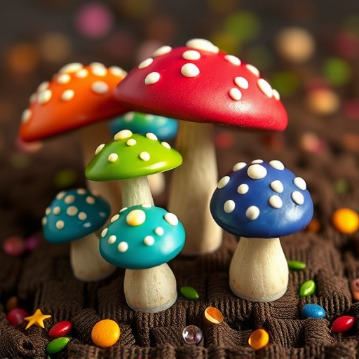 Colorful Magic Mushroom Chocolates