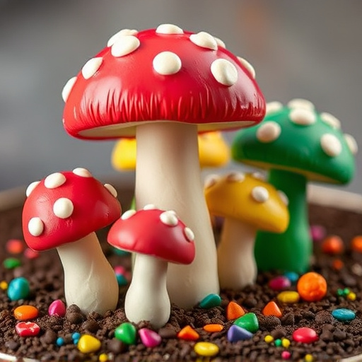 Colorful Magic Mushroom Chocolates