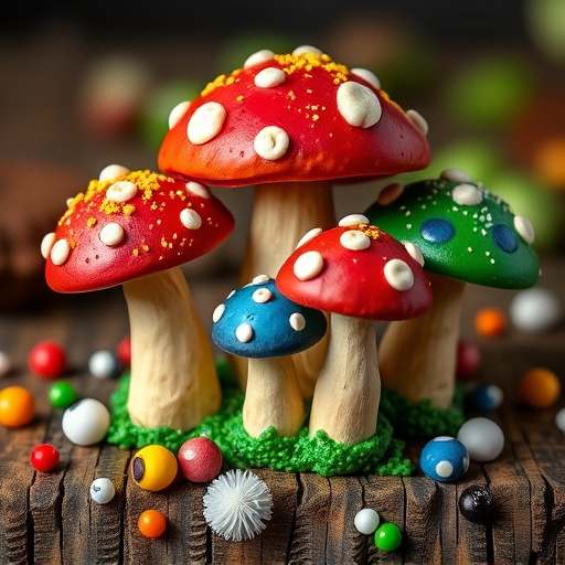 Colorful Magic Mushroom Chocolates