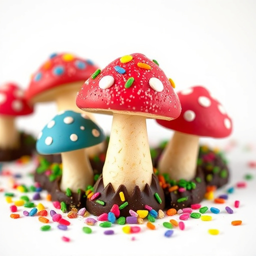 Colorful Magic Mushroom Chocolates