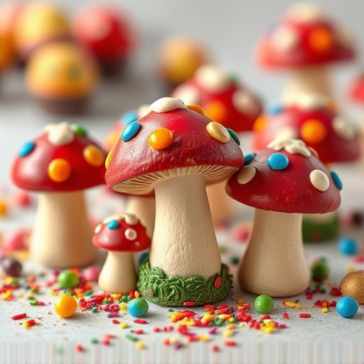 Colorful Magic Mushroom Chocolates
