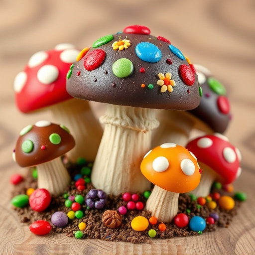 Colorful Magic Mushroom Chocolates