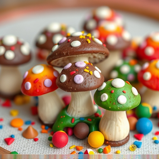 Colorful Magic Mushroom Chocolates