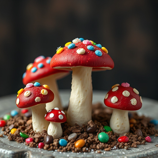 Colorful Magic Mushroom Chocolates