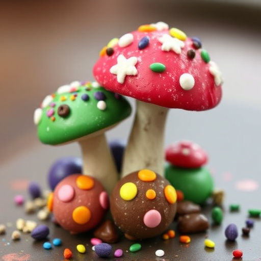 Colorful Magic Mushroom Chocolates