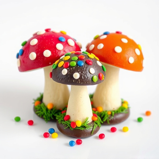 Colorful Magic Mushroom Chocolates