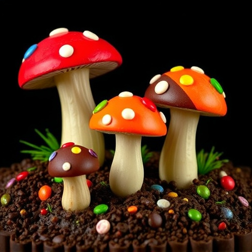 Colorful Magic Mushroom Chocolates