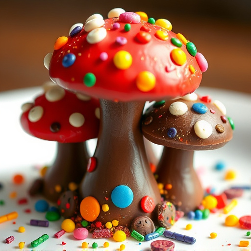 Colorful Magic Mushroom Chocolates
